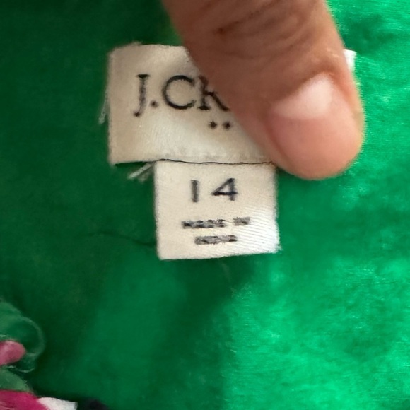 100% cotton J.Crew Printed V-neck ruffle midi dress sz 14 - Picture 2 of 12